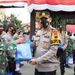 1000 Paket Sembako dan 30 Ton Beras dari TNI Polri Untuk Warga Brebes Selama PPKM Darurat