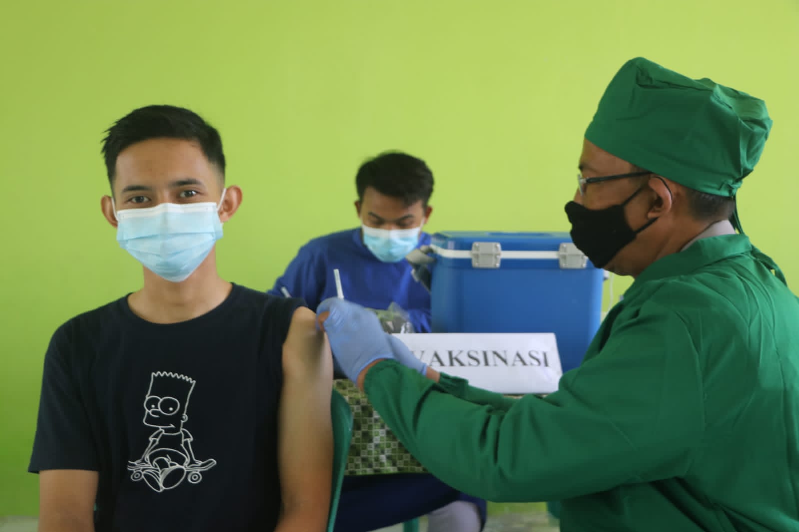 Kapolres Cirebon Kota Hadiri Deteksi Vaksinasi dan Pembagian Sembako Sinergitas TNI-Polri dan PMII