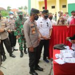 Wakapolda Lampung Kunjungi Pemkab Tanggamus Dan Memantau langsung Gerai Vaksin Presisi Percepatan Penaganan Covid-19