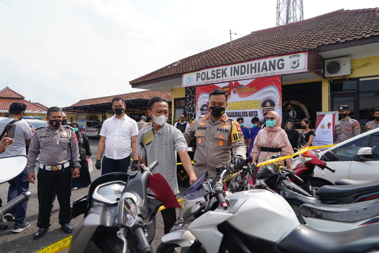 Kapolres Tasikmalaya Kota : Press Conference Pengungkapan Curanmor R2 di Wilayah Kota Tasikmalaya.