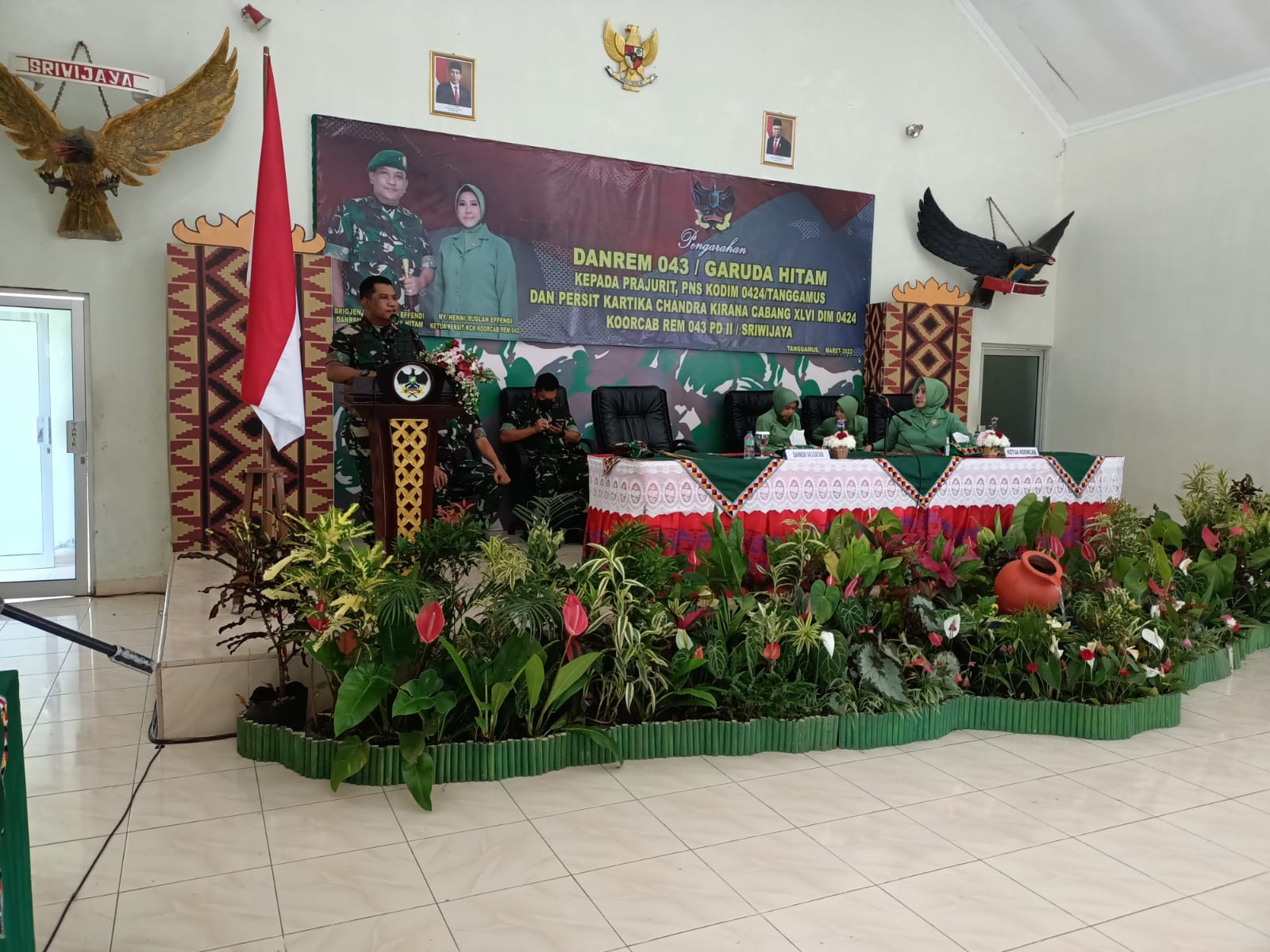 Danrem 043/Gatam Ingatkan Prajurit Dan PNS Kodim 0424/Tanggamus, Untuk Memegang Teguh Sapta Marga, Sumpah Prajurit, 8 Wajib TNI, Dan Perintah Harian KASAD.