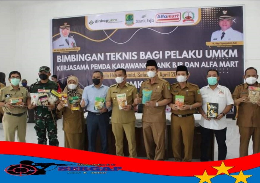 Dinkop UKM Kabupaten  Karawang Adakan Bintek UMKM Bekerja Sama Bank BJB , Alfa Mart Dan Pemerintah Daerah