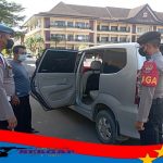 Pastikan Aman, Personel Bidpropam Kontrol Pintu Masuk Polda Banten