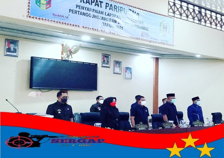 Bupati Bersama Wakil Bupati Tanggamus Ikuti Rapat Paripurna DPRD Kabupaten Tanggamus