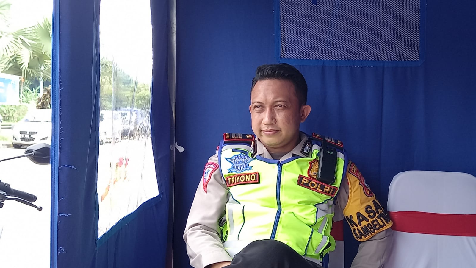 AKP Triyono : Jajaran Sat Lantas Polres Ciko Laksanakan Pam One Way Tol Palikanci di Rest Area 207.A