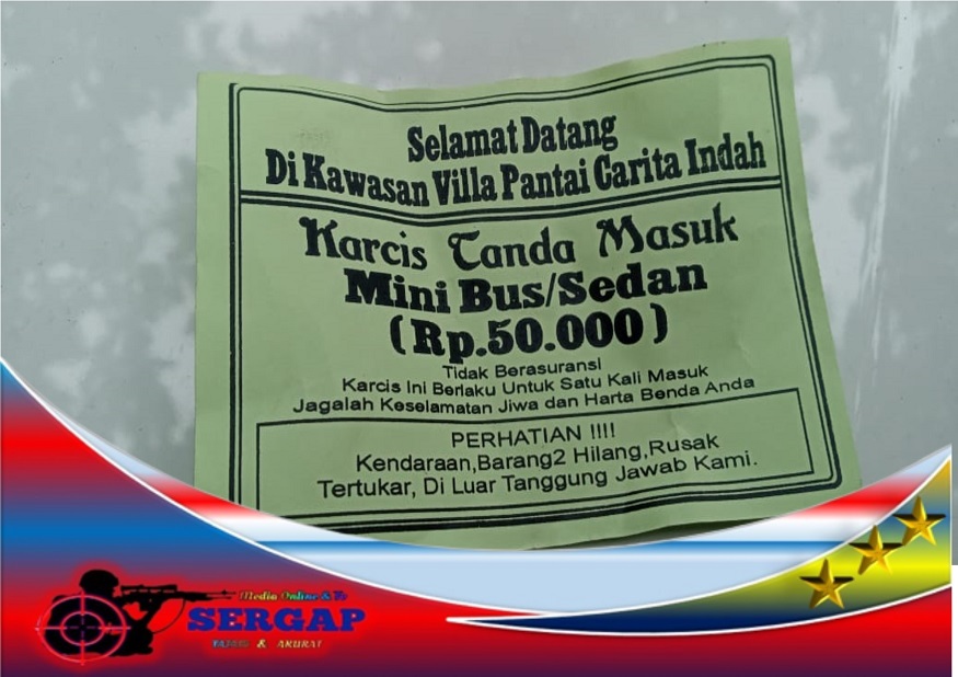 Tingginya Tarif Parkir Pantai Carita Dikeluhkan Wisatawan SERGAP