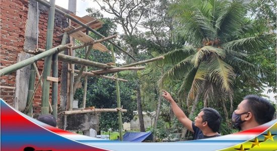 Personel Polsek Mangkubumi Datangi TKP Buruh Bangunan Yang Tersengat Arus Listrik