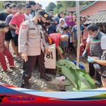 Polsek Manonjaya dan Piket Siaga Polres Tasik Kota Mendatangi TKP Pejalan Kaki Tertabrak Kereta Api di Manonjaya