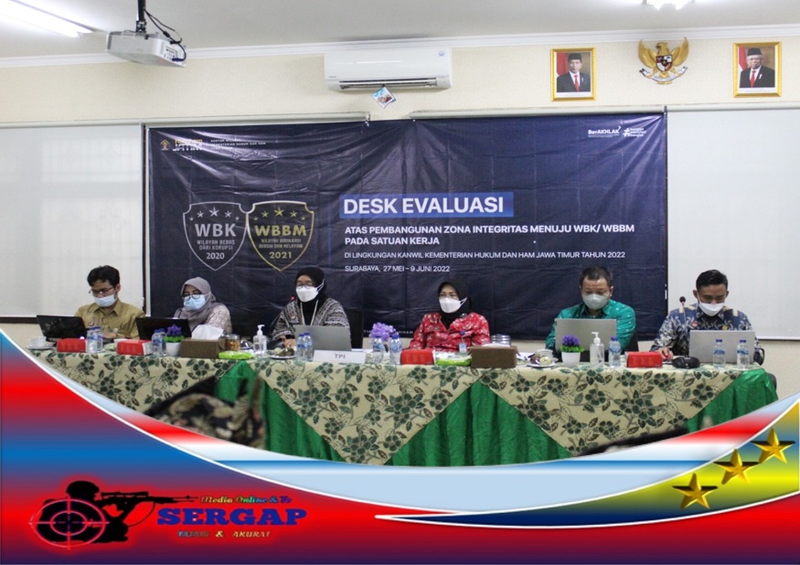 Desk Evaluation TPI Jadi Momentum Lapas Jember Tampilkan Proses Pembangunan RB.