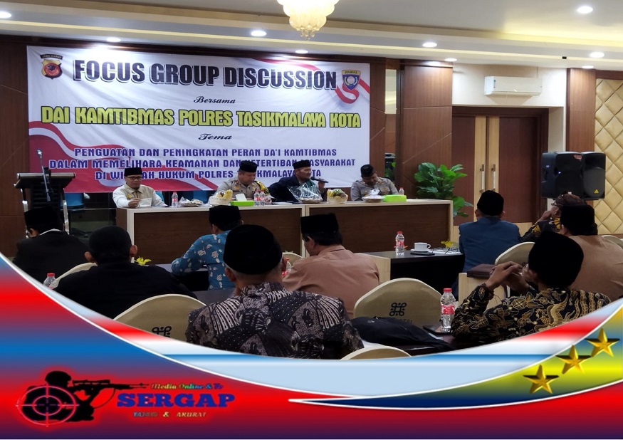 Sat Binmas Polres Tasikmalaya Kota Melaksanakan Focus Group Discussion (FGD) Bersama Da'i Kamtibmas