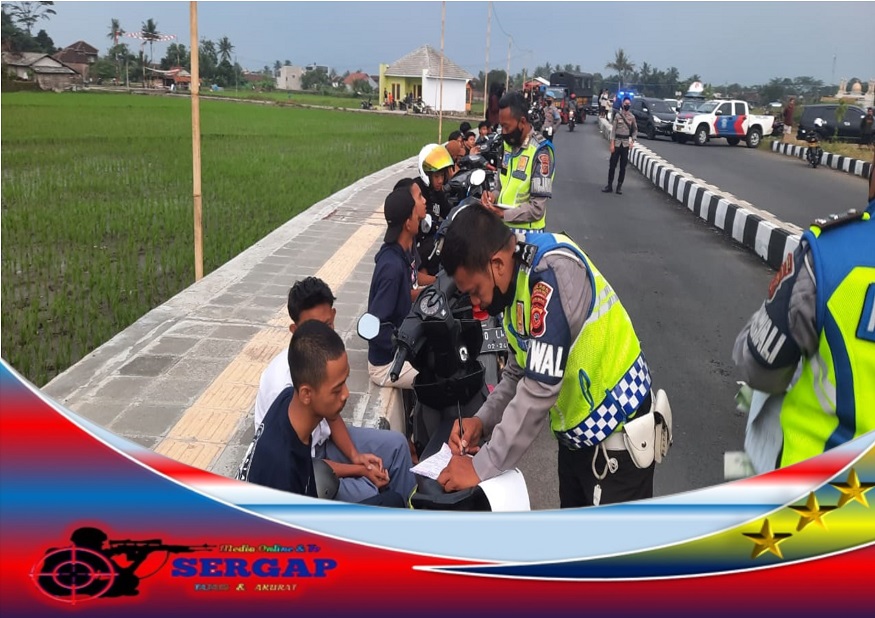 Amankan Balapan Liar, Polres Tasikmalaya Kota Tindak Puluhan Sepeda Motor