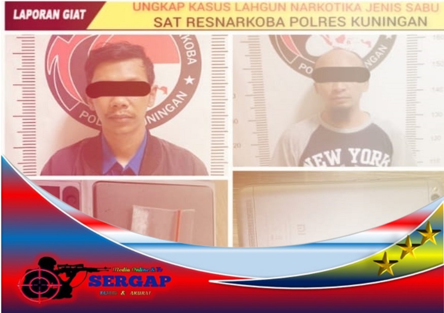 Dua Orang Pengedar Sabu Berhasil Diamankan Jajaran Satnarkoba Polres Kuningan