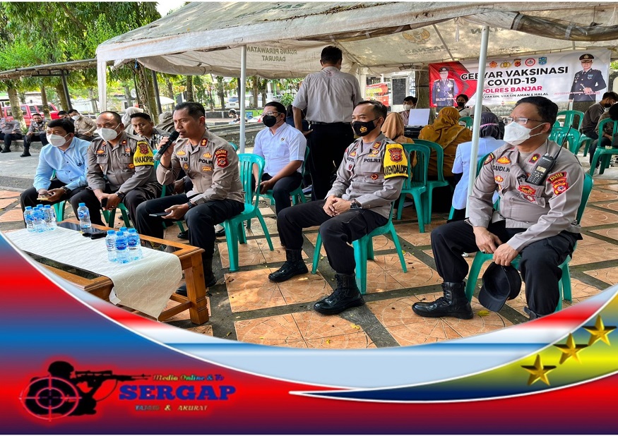 Kapolres Banjar Mengikuti Zoom Meeting Monitoring Gebyar Vaksinasi Booster Dipimpin Waka Polda Jabar