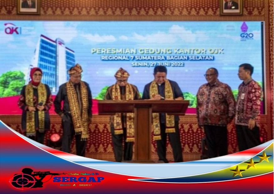 Pemkab Muara Enim Hadiri Zoom Meeting Peresmian Gedung Kantor OJK Regional 7