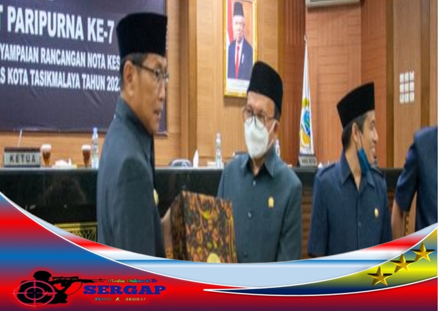 Wali Kota Tasikmalaya Menghadiri Rapat Paripurna Ke-7 DPRD Kota Tasikmalaya Tahun 2022