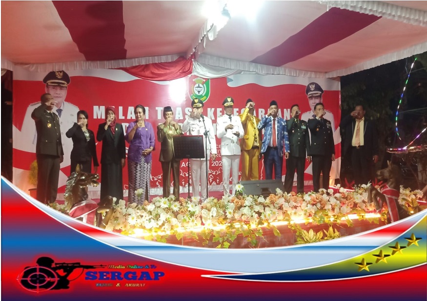 Dandim 1613/SB Hadiri Malam Toast Kenegaraan Dan Resepsi HUT RI Ke-77 Di Kabupaten Sumba Barat