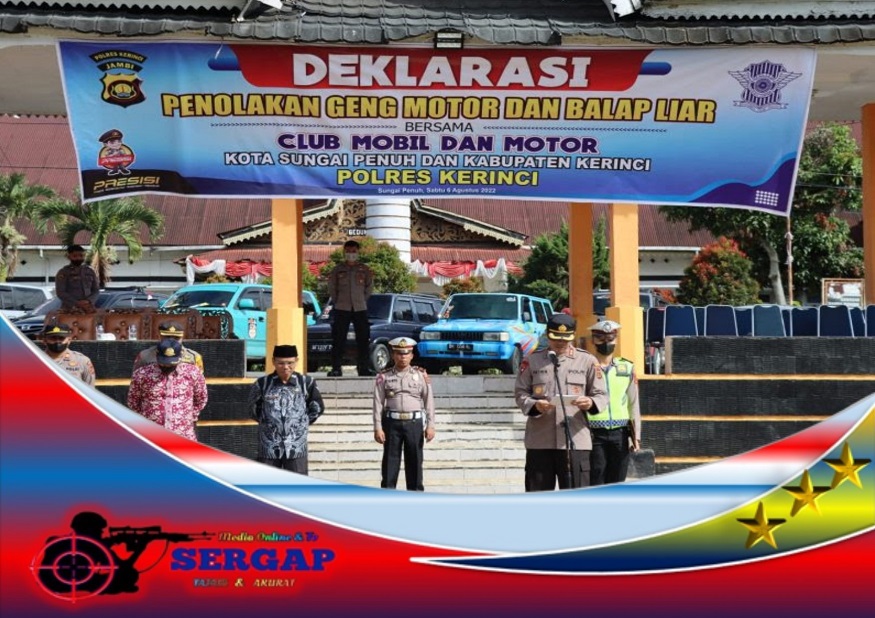 Polres Kerinci Gelar Deklarasi Penolakan Geng Motor dan Balap Liar