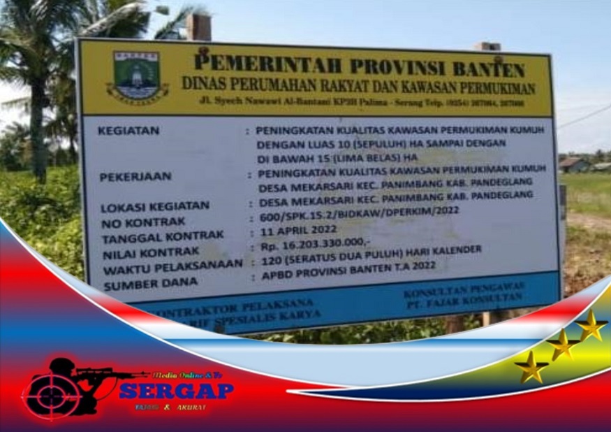 Proyek Pembangunan Peningkatan Kualitas Kawasan Pemukiman Kumuh Di Desa Mekarsari Diduga Kurangnya Pengawasan