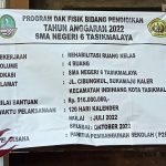 Program DAK Pekerjaan Fisik SMAN 6 Kota Tasikmalaya Diduga Pelaksanaannya Tidak Sesuai RAB