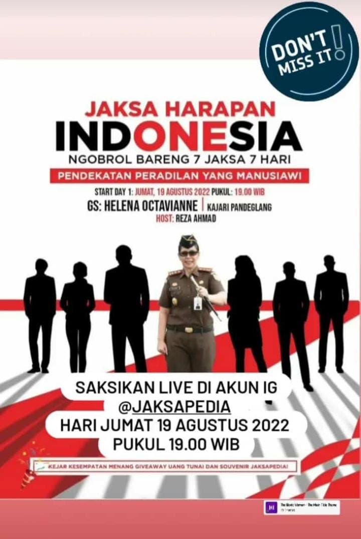 Live di Akun IG @Jaksapedia, Ngobrol Bareng Seputar Hari Kemerdekaan bersama Jaksa