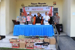 Operasi Pekat Rinjani 2023, Polres Sumbawa Barat Berhasil Ungkap Kasus Judi Online dan Miras