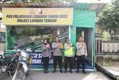 Kapolres Lombok Tengah Cek Kesiapan Anggota Pada Pos Pelayanan Praya