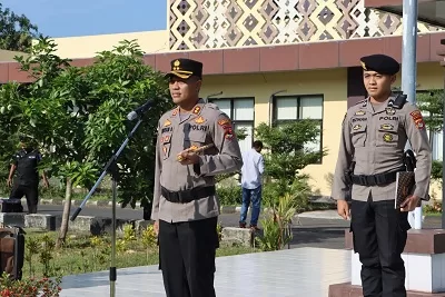 Kapolres Lombok Utara Pimpin Apel Gelar Pasukan Ketupat Rinjani 2023