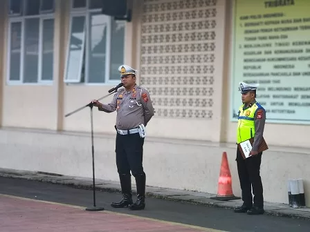 Satlantas Polres Cimahi Cek Kesiapan Anggota Dalam Ops Ketupat Lebaran Lodaya 2023