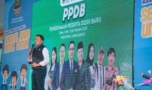 Kick Off PPDB SMA, SMK, SLB Jabar Tahun 2023 di SMKN 4 Padalarang, Kabupaten Bandung Barat, Selasa (16/5/2023).