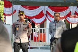 Pastikan Pendaftaran Bakal Caleg Aman, Polres Dompu Gelar Apel Persiapan