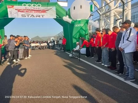 496 Difabele Ikut Fun Run Difabel Sikruit Mandalika HUT Bhayangkara ke-77