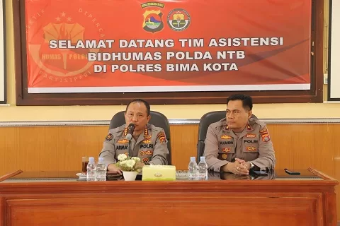 Asistensi di Polres Bima Kota, Kabid Humas Polda NTB Ingatkan Pentingnya Platform Media Sosial Sebagai Penunjang Kerja Polri