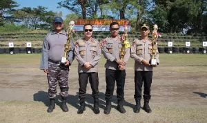 Meriahkan Hari Bhayangkara ke 77, Waka Polda NTB Turut Serta Lomba Menembak di Mako Brimobda NTB