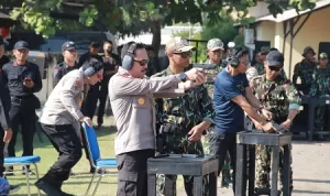 Meriahkan Hari Bhayangkara ke 77, Waka Polda NTB Turut Serta Lomba Menembak di Mako Brimobda NTB