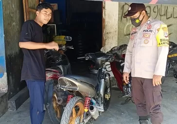 Sambang Warga Binaan, Bhabinkamtibmas Polsek Alas Himbau Larangan Knalpot Racing