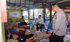 Sambut Hari Bhayangkara Ke-77 Polres Loteng Gelar Donor Darah Massal