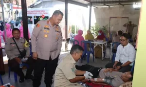 Sambut Hari Bhayangkara Ke-77 Polres Loteng Gelar Donor Darah Massal