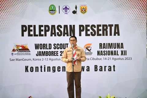 Jambore Pramuka Dunia, Wakili Indonesia Ridwan Kamil Lepas Kepergian Kontingen Jabar