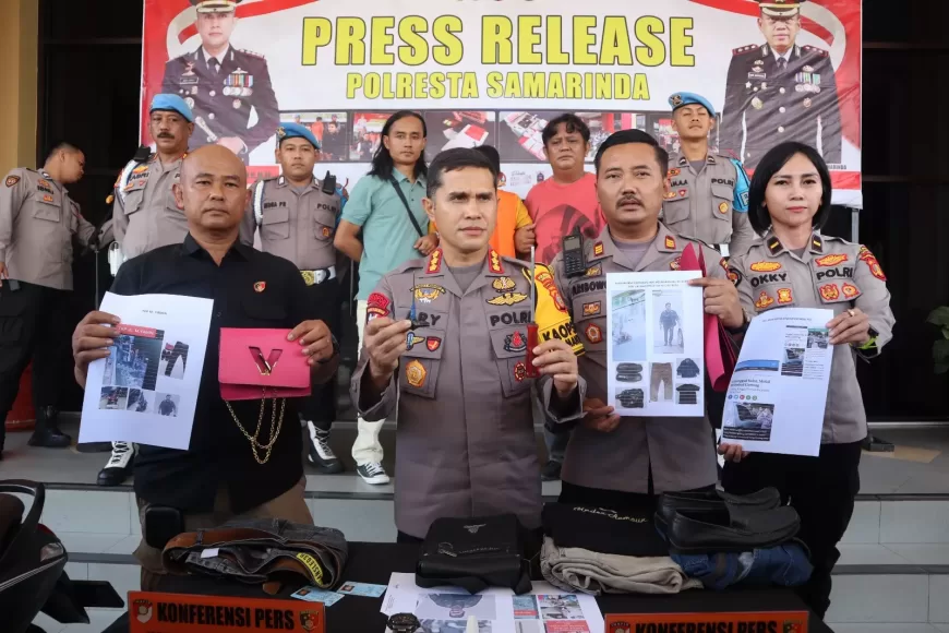 Polresta Samarinda Amankan Pelaku Pencurian Modus Pecah Kaca Mobil