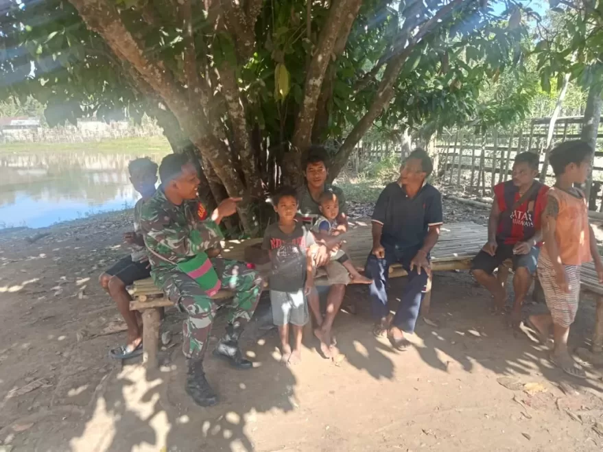 Jaga Pemilu 2024 Tetap Aman, Babinsa Himbau Warga Binaan Tetap Menjaga Keamanan