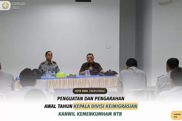 Kadiv Keimigrasian Kanwil Ntb, Beri Pengarahan Serta Penguatan Awal Tahun 2024 Kepada Imigrasi Bima