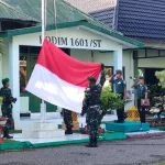 Pimpin Upacara Bendera Hari Senin, Kasdim Ingatkan Anggota Memasuki Musim Hujan Jaga Kesehatan Dan Waspadai Banjir