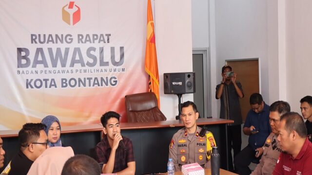 Polres Bontang Siap Berikan Bantuan Pengamanan dalam Rakor Pengawasan Masa Tenang Pemilu 2024