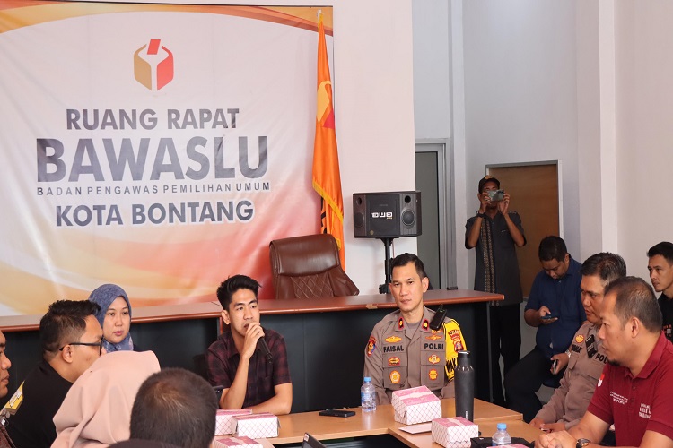 Polres Bontang Siap Berikan Bantuan Pengamanan dalam Rakor Pengawasan Masa Tenang Pemilu 2024