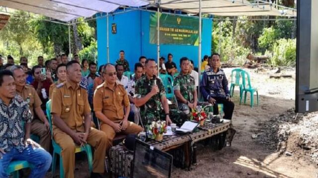 Dandim 1601/Sumba Timur Ikuti Launching Program TNI AD Manunggal Air Secara Virtual