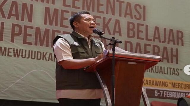 Bupati Karawang H. Aep Syaepuloh Buka Rakor Program Implementasi Kebijakan Merdeka Belajar dengan Pemerintah Daerah