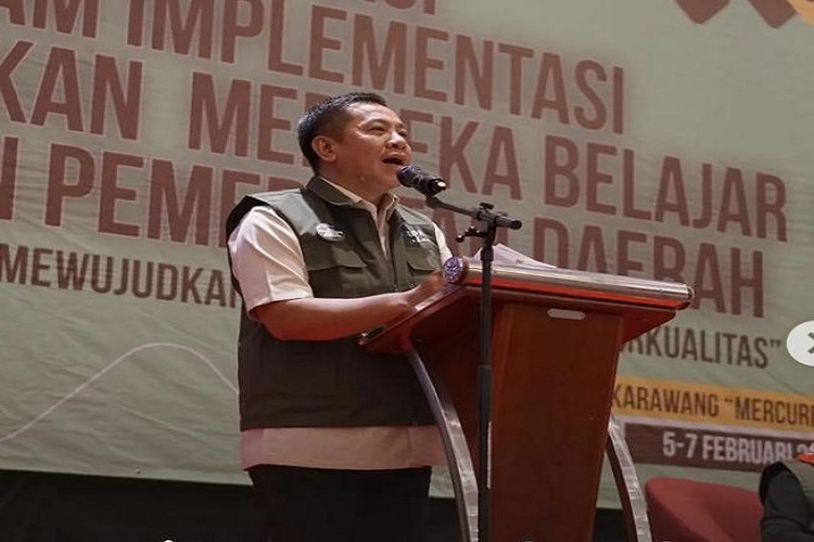 Bupati Karawang H. Aep Syaepuloh Buka Rakor Program Implementasi Kebijakan Merdeka Belajar dengan Pemerintah Daerah