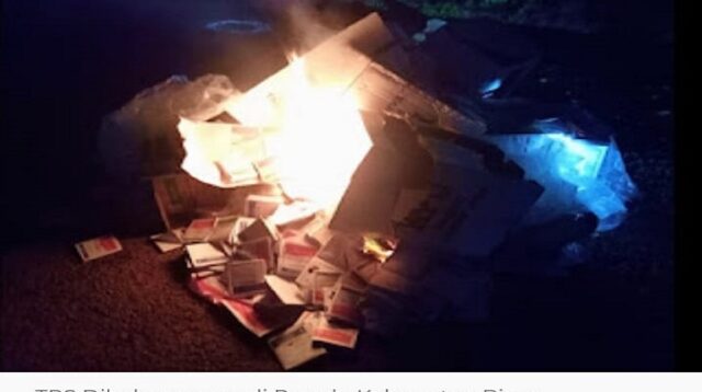 14 TPS Pemilu 2024 di Kecamatan Parado Dibakar Massa