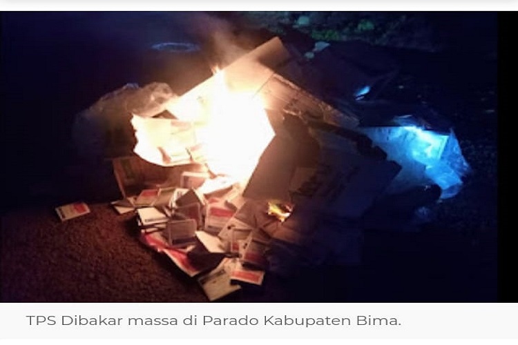 14 TPS Pemilu 2024 di Kecamatan Parado Dibakar Massa