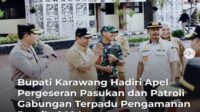 Bupati Karawang Hadiri Apel Pergeseran Pasukan dan Patroli Gabungan Terpadu Pengamanan Pemilu 2024